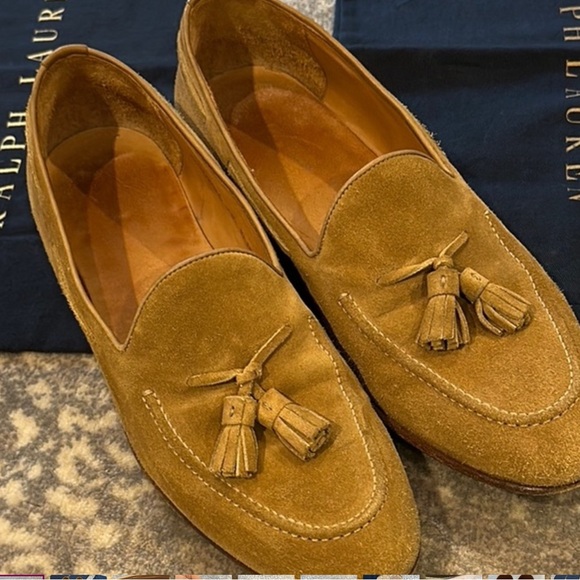 Ralph Lauren Other - RALPH LAUREN MENS CAMEL SUEDE LOAFERS + 2 DUST BAGS
